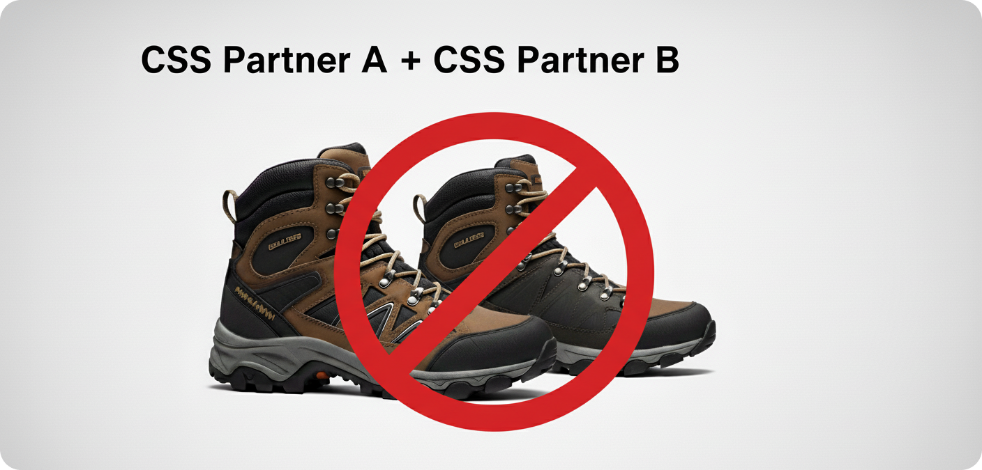 Non-functional promotion of products by CSS partners, where CSS partners A and B display the same product